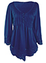 Women's Casual Blouse with Lace Trim